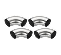 PATIKIL 4pcs Coude À 90 Degrés À Mandrin, 45mm OD Coude En Acier Pour Échappement Raccord De Tuyauterie D'échappement Acier Inoxydable 304 Pour Exhaust Pipe Stair Handrail HVAC