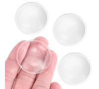 PATIKIL 4Pcs Diamètre 35mm Lentille Plate Convexe, Hauteur 8mm PMMA Acrylique LED Optique Lisse Lentille Convexe Condenseur Avec Bordure Pour Flashlight Voiture Vélo Phare, Transparent
