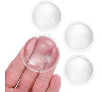 PATIKIL 4Pcs Diamètre 50mm Lentille Plate Convexe, Hauteur 15mm PMMA Acrylique LED Optique Lisse Convexe Condenseur Avec Bord Pour Lampe Torche Voiture Vélo Phare Projecteur, Transparent