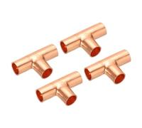 PATIKIL 4pcs Raccords Doubles en Laiton pour Tuyaux Gaz, 6.35mm Raccord Tuyau d'Arrosage Durite Essence, Raccords Tuyauterie à Pression pour HVAC Climatisation Plomberie, Épaisseur 0.8mm