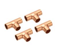 PATIKIL 4pcs Raccords Doubles en Laiton pour Tuyaux Gaz, 8.05mm Raccord Tuyau d'Arrosage Durite Essence, Raccords Tuyauterie à Pression pour HVAC Climatisation Plomberie, Épaisseur 0.8mm