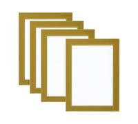 PATIKIL 4x6 Cadre Photo Magnétique, 4Pcs A6 Cadre Magnétique Cadres Photo Magnétiques Auto-Adhésifs Réutilisables pour Mur de Fenêtre de Réfrigérateur, Doré