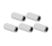PATIKIL 5/16"-18 UNC Ecrou Hexagonal en Acier Inoxydable 304, 5Pcs 30mm Longueur Écrous de Raccordement Hexagonaux Tige Entièrement Filetée, Fixations de Connecteur à Goujons, Argenté
