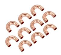 PATIKIL 5/16" OD 19x28mm Raccord de Tuyau Coudé en Cuivre 180 Degrés, 10pcs Raccord à Souder d'Arrosage Durite Essence, Raccords Tuyauterie Connexion pour HVAC Climatisation Plomberie