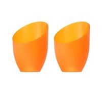 PATIKIL 5,3" Haut 4,3" Diamètre 1,7" Ajusteur Plastique Abat-jour, 2 Paquet Plastique Lampe Abat-jour Remplacement Ampoule Lumière Cache pour LED Sol Lampe Table Lampe Orange