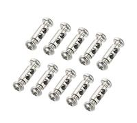 PATIKIL 5.3x10mm Fil Corde Clips, 20 Pcs Acier Câble Pinces 3mm Double Trous Fil Serrure Corde Raccords Clip avec M4*0.7 Vis pour Câble