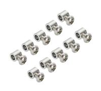 PATIKIL 5.3x6mm Fil Corde Clips, 30 Pcs Acier Câble Pinces 3.5mm Unique Trou Fil Serrure Corde Raccords Clip avec M4*0.7 Vis pour Câble