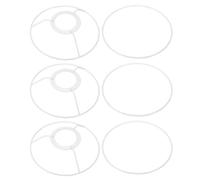 PATIKIL 5.5 pouce E26 E27 Lampe Abat-jour Anneau Cadre avec Européen Installateur, 3 Paquet Abat-jour Support Fil Cadre DIY Tambour Anneau pour Table Sol Lampe Blanc