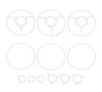 PATIKIL 5.5 Pouces Anneau D'Abat-Jour, 3 Ensemble Cadre D'Abat-Jour avec Adaptateur E27 vers E26 ou E17 Cadre D'Abat-Jour en Fil pour Abat-Jour Tambour Diy Lampe de Table Lampe de Sol