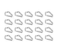 PATIKIL 5/64" Cosses à Câbles Métalliques, 20 Pcs Dé à Coudre en Acier Inoxydable 316 pour Gréement de Câbles Métalliques pour Câble de Levage à Boucle de 2 mm de Diamètre