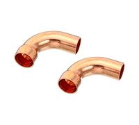 PATIKIL 5/8 Pouce ID Coude Cuivre Tuyau Raccord, 2 Paquet 90 Degré Court Tourner Pression Connecteur Transpiration Soudure Connection pour Eau Climatisateur Plomberie