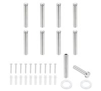 PATIKIL 5/8x3.9" Vis De Fixation, 8 Pack Supports Mural En Acier Inoxydable Matériel De Montage Pour Enseignes Publicitaires Clou De suspendu Pour Panneaux Cadres Photos, Argent