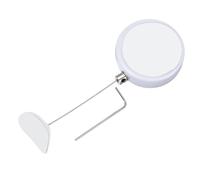 PATIKIL 5 Ft Câble de sécurité Rond avec Verrouillage de Cordon de télécommande rétractable, Blanc (Capuchon en Caoutchouc courbé)