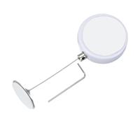 PATIKIL 5 Ft Câble de sécurité Rond avec Verrouillage de Cordon de télécommande rétractable, Blanc (Capuchon en Fer Rond)
