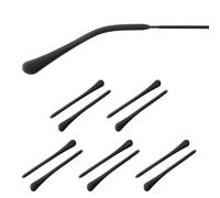 PATIKIL 5 Paires Branches De Remplacement Pour Lunettes Embouts Anti-Dérapants En Silicone Pour Lunettes Adaptés 0.9-1.2mm Pour Branches Fines Et Rondes De Lunettes Et Lunettes Noir