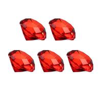 PATIKIL 5 Pcs Poids En Cristal Diamant 30mm / 1.18 Pouce Red | Pour ornementation De Bureau À Domicile Table De Mariage Bijoux Ornements, Poids En Cristal