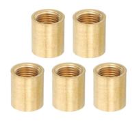 PATIKIL 5 Pièces Écrou de Couplage en Laiton 15mm de Long M10 Fine Round