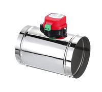 PATIKIL 5" Volet de Conduit, Volet de Réglage Motorisé Acier Inoxydable pour Système de Ventilation Hvac, Contrôle du Volet Anti-Retour Débit d'Air pour Système Ventilation Hvac, Ac 24V