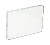 PATIKIL 5" x 3,5" Acrylique Tampon Bloc, Transparent Estampage Bloc avec Grille Lignes Décoratif Montage Blocs Carré pour Scrapbooking Bricolage Artisanat Carte Fabrication