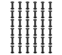 PATIKIL 50 Ensembles de vis Chicago, 17mm l Vis Chicago Phillips Boulons de vis de liaison Poste Rivets en cuir Connecteurs pour ceinture en cuir Albums photo Scrapbook, Noir