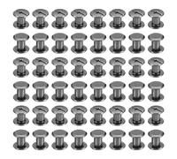 PATIKIL 50 Ensembles de Vis Chicago, Vis de Fixation à Tête Phillips M5x6mm en Acier pour Rivets en Cuir, Connecteurs pour Ceinture en Cuir, Albums Photo Scrapbook, Noir