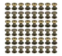 PATIKIL 50 Ensembles de Vis Chicago, Vis de Fixation à Tête Phillips M5x8mm en Acier Au Carbone Plaqué Cuivre antiques pour Rivets en Cuir, Attaches pour Ceinture, Albums Photo, Marron
