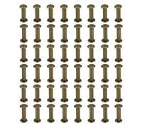 PATIKIL 50 Ensembles de Vis Chicago, Vis de Reliure à Tête Phillips M5x18mm en Acier Au Carbone Plaqué Cuivre antiques pour Rivets en Cuir, Attaches pour Ceintures, Albums Photo, Marron