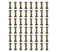 PATIKIL 50 Ensembles de Vis Chicago, Vis de Reliure à Tête Phillips M5x20mm en Acier Au Carbone Plaqué Cuivre antiques pour Rivets en Cuir, Attaches pour Ceinture en Cuir, Marron