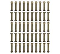 PATIKIL 50 Ensembles de Vis Chicago, Vis de Reliure à Tête Phillips M5x30mm en Acier Au Carbone Plaqué Cuivre antiques pour Rivets en Cuir, Attaches pour Ceintures, Albums Photo, Marron