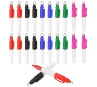 PATIKIL 50 Pcs Mini Marqueurs Permanents Avec Clips Marqueurs De Balle De Golf Stylo Badge Stylos À Encre Clés Porte-Clés Pour Fournitures De Bureau Sports Activités, Multicolore
