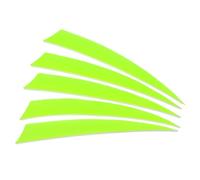 PATIKIL 50 Pcs Plumes de flèche Vert Fluorescent pour Tir sur Cible DIY | 5 pouces, flèche Plume Dinde Fletch Aile Gauche Fletching