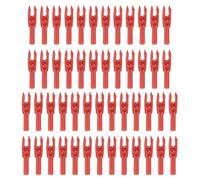 PATIKIL 50 Pièces Encoches de Flèche d'Archerie 4,2 mm 0,165" Rouge | Insert Arrow Nock Replacement pour Flèches de Chasse Arc Composé Arc Recurve