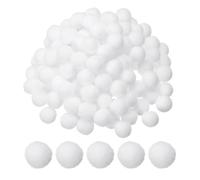 PATIKIL 500 Pièces Pompons Loisirs Creatifs, 1.5cm Diamètre Pompoms Artisanales Rondes Petits en Polyester, Boules Pelucheuses en Haute Élasticité pour Guirlandes, Franges, Couture, Blanc