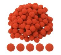 PATIKIL 500 Pièces Pompons Loisirs Creatifs, 1.5cm Diamètre Pompoms Artisanales Rondes Petits en Polyester, Boules Pelucheuses en Haute Élasticité pour Guirlandes, Franges, Rouge Orangé