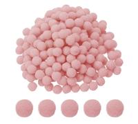 PATIKIL 500 Pièces Pompons Loisirs Creatifs, 1cm Diamètre Pompoms Artisanales Rondes Petits en Polyester, Boules Pelucheuses en Haute Élasticité pour Guirlandes, Franges, Rose Gomme