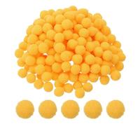 PATIKIL 500 Pièces Pompons Loisirs Creatifs, 1cm Diamètre Pompoms Artisanales Rondes Petits en Polyester, Boules Pelucheuses en Haute Élasticité pour Guirlandes, Franges, Couture, Doré