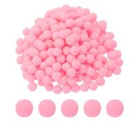 PATIKIL 500 Pièces Pompons Loisirs Creatifs, 1cm Diamètre Pompoms Artisanales Rondes Petits en Polyester, Boules Pelucheuses en Haute Élasticité pour Guirlandes, Franges, Rose Clair
