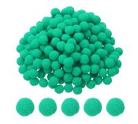 PATIKIL 500 Pièces Pompons Loisirs Creatifs, 1cm Diamètre Pompoms Artisanales Rondes Petits en Polyester, Boules Pelucheuses en Haute Élasticité pour Guirlandes, Franges, Vert Vif Parfumé