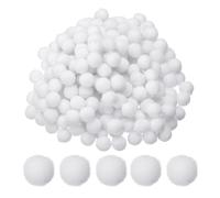 PATIKIL 500 Pièces Pompons Loisirs Creatifs, 1cm Diamètre Pompoms Artisanales Rondes Petits en Polyester, Boules Pelucheuses en Haute Élasticité pour Guirlandes, Franges, Couture, Blanc