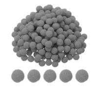 PATIKIL 500 Pièces Pompons Loisirs Creatifs, 1cm Diamètre Pompoms Artisanales Rondes Petits en Polyester, Boules Pelucheuses en Haute Élasticité pour Guirlandes, Franges, Gris Clair