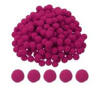PATIKIL 500 Pièces Pompons Loisirs Creatifs, 1cm Diamètre Pompoms Artisanales Rondes Petits en Polyester, Boules Pelucheuses en Haute Élasticité pour Guirlandes, Franges, Rose Violet