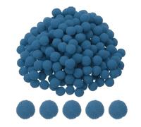 PATIKIL 500 Pièces Pompons Loisirs Creatifs, 1cm Diamètre Pompoms Artisanales Rondes Petits en Polyester, Boules Pelucheuses en Haute Élasticité pour Guirlandes, Franges, Turquoise Foncé
