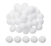 PATIKIL 500 Pièces Pompons Loisirs Creatifs, 2.5cm Diamètre Pompoms Artisanales Rondes Petits en Polyester, Boules Pelucheuses en Haute Élasticité pour Guirlandes, Franges, Couture, Blanc