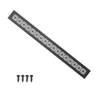 PATIKIL 500mm x 50mm Grille De Ventilation Pour Porte, Grille D'Aération Louvré En Aluminium Robust Avec Vis De Fixation Pour Porte D'Armoire De Cabinet, Noir