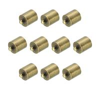PATIKIL 50Pcs Câble Terminal Capuchons, 9.5mm Terminal Capuchon Tonneau Perles Kumihimo Terminal Capuchons Laiton pour Cuir Corde, Glandes, Bijoux Création 14mm Longueur Bronze