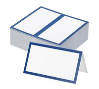 PATIKIL 50Pcs Cartes De Place De Table, 3.5 x 2 Pouces Cartes De Place Vierges Pour Table Réception De Mariage Buffet, Bleu Foncé