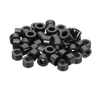 PATIKIL 50Pcs Entretoise ABS M8 5/16" ID x 9/16" OD x 5/16" L Rondelles d'espacement rondes en plastique noir Écrou support non fileté pour vis M8 ou 5/16 pouce Boulons Prises électriques