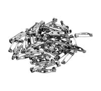 PATIKIL 50Pcs Épingles De Sécurité, 20mm Épingles À Barrette pour Badges Étiquettes Nom en Gros Petites Bandes À Dos Plat pour Vêtements DIY Artisanat, Noir