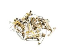 PATIKIL 50Pcs Épingles De Sécurité, 30mm Épingles À Barrette en Vrac pour Badges Étiquettes Nominatives À Dos Plat pour Vêtements DIY Artisanat, Colorées