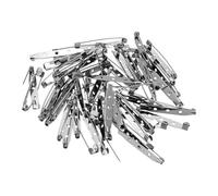 PATIKIL 50Pcs Épingles De Sécurité, 40mm De Sécurité Barrettes À Badge en Vrac Bandes À Dos Plat Large pour Vêtements DIY Artisanat, Noir